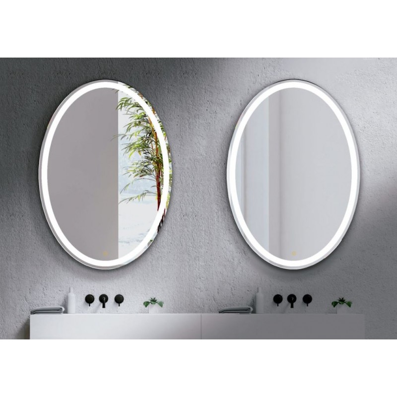 ESPEJO OVAL LUZ LED FRONTAL